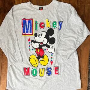 Vintage 90s Mickey and Co Mickey Mouse Disney long sleeve long oversized shirt